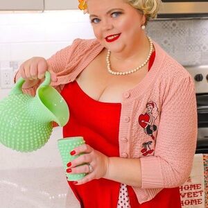 Mischief Made pinup embroidered cardigan